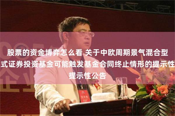 股票的资金博弈怎么看 关于中欧周期景气混合型发起式证券投资基金可能触发基金合同终止情形的提示性公告