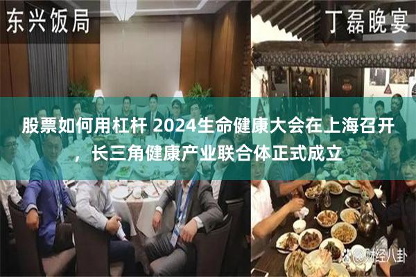 股票如何用杠杆 2024生命健康大会在上海召开，长三角健康产业联合体正式成立