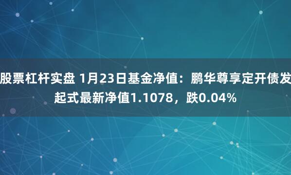 股票杠杆实盘 1月23日基金净值：鹏华尊享定开债发起式最新净值1.1078，跌0.04%